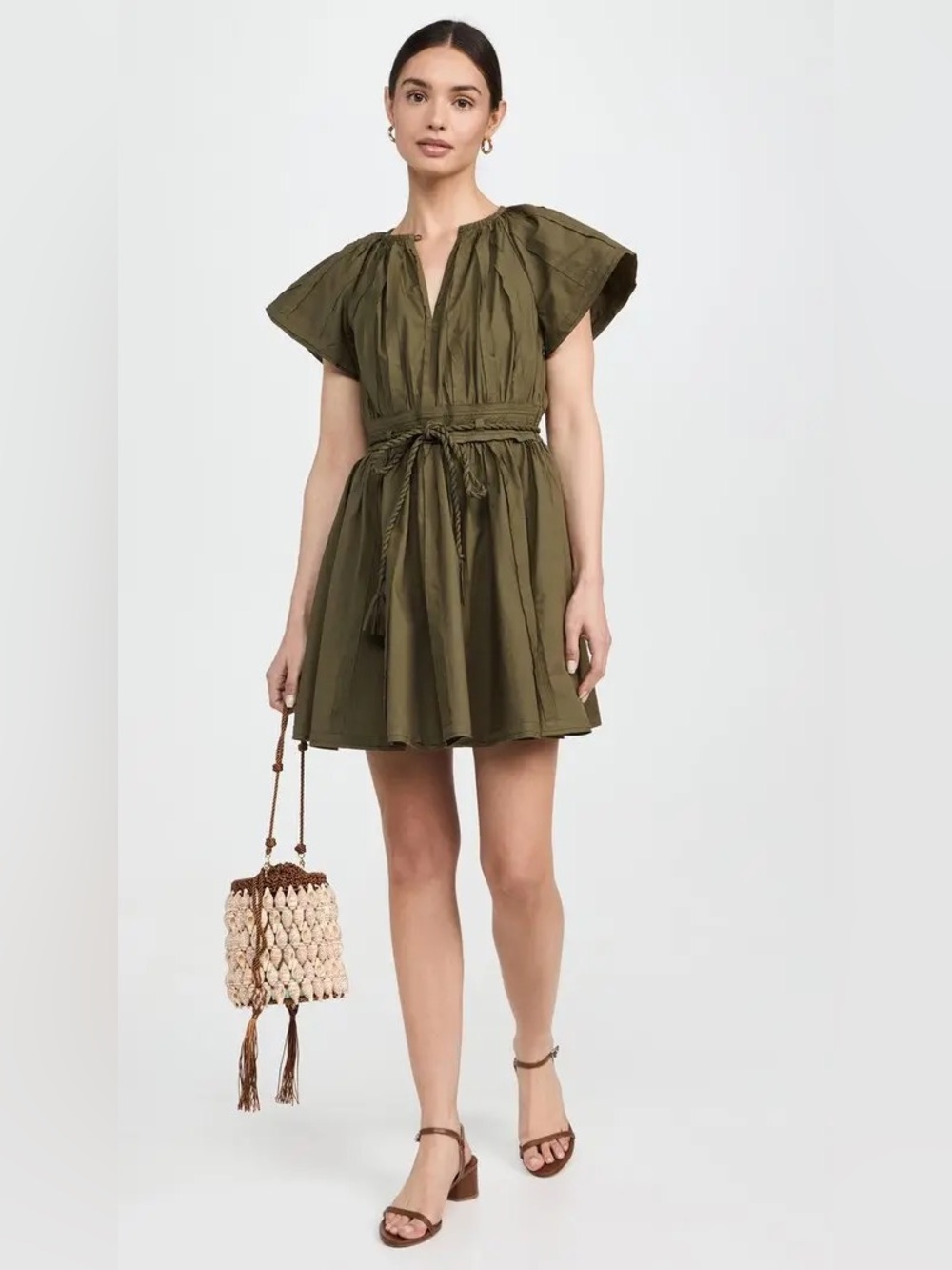 Ulla Johnson Jessa mini dress in Olive size 0